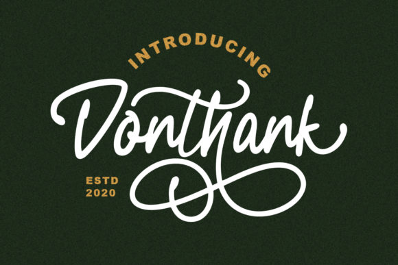 Donthank: A Vintage Handwritten Font for Branding