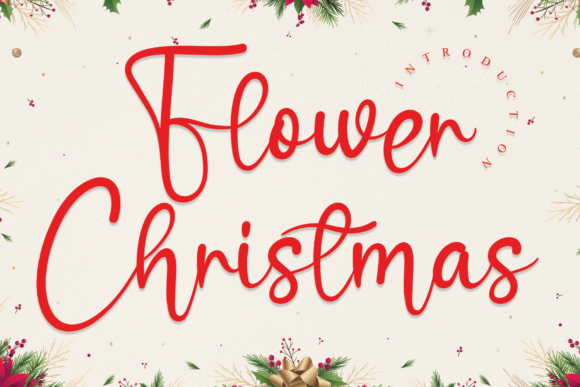 Flower Christmas: A Romantic Script Font for Festive Marketing