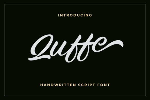 Quffe: A Flowing Script Font for Elegant Branding